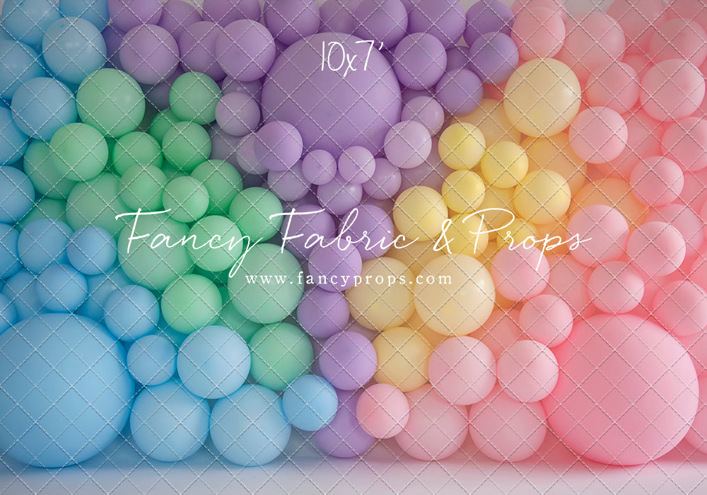 Pastel Rainbow Balloon Wall