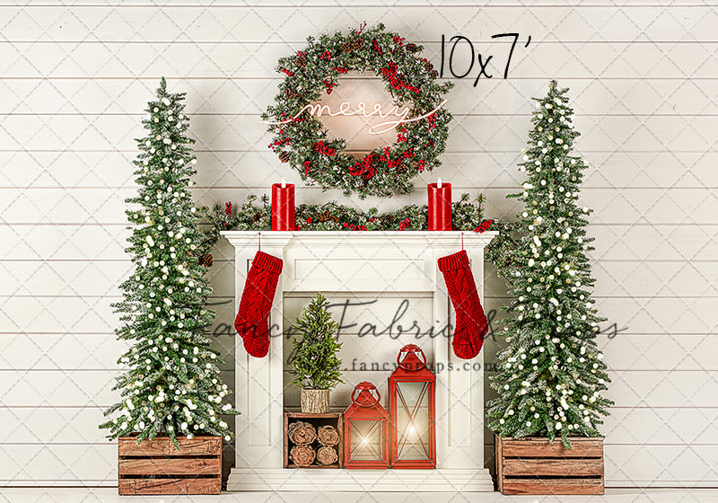 Shiplap Holiday Mantle