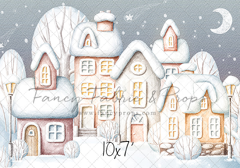 Evening Snowy Village