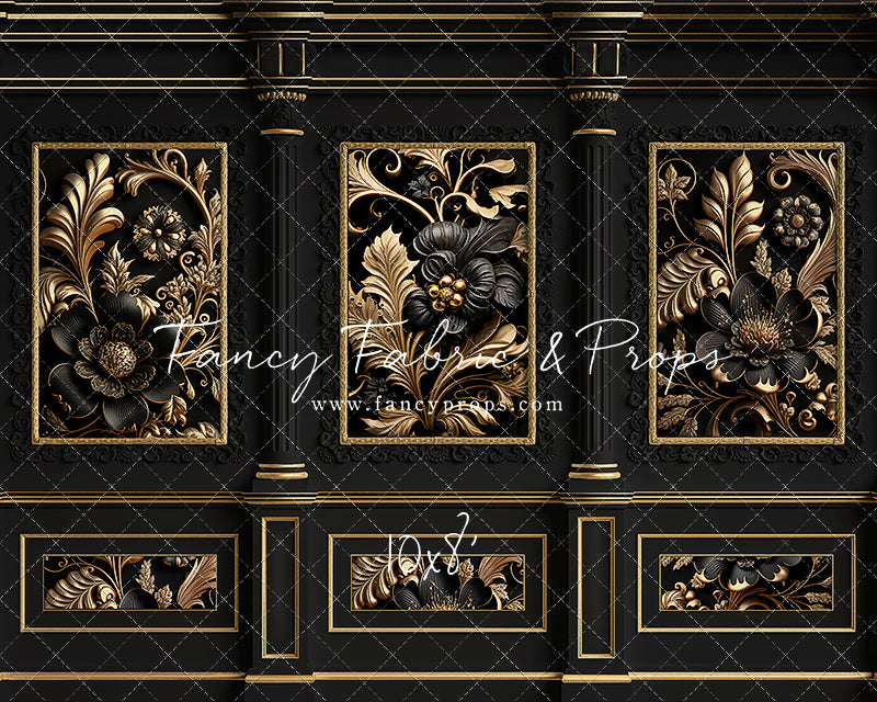 Black & Gold Elegance Wall - With Sweep Option