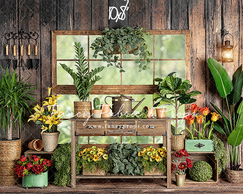 Rustic Floral Garden Shed 2pc Room