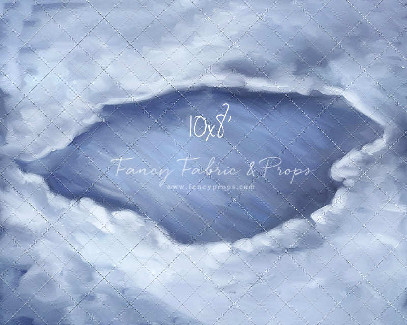 Midnight Snowy Pond Mat Floor