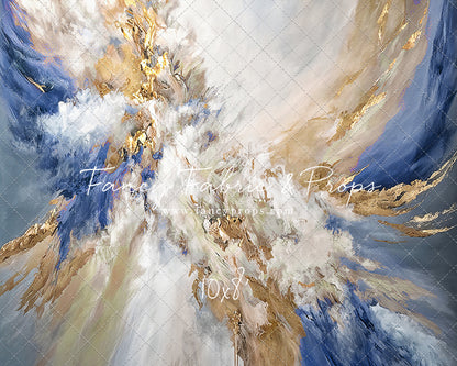 Navy Marble - With Sweep Option