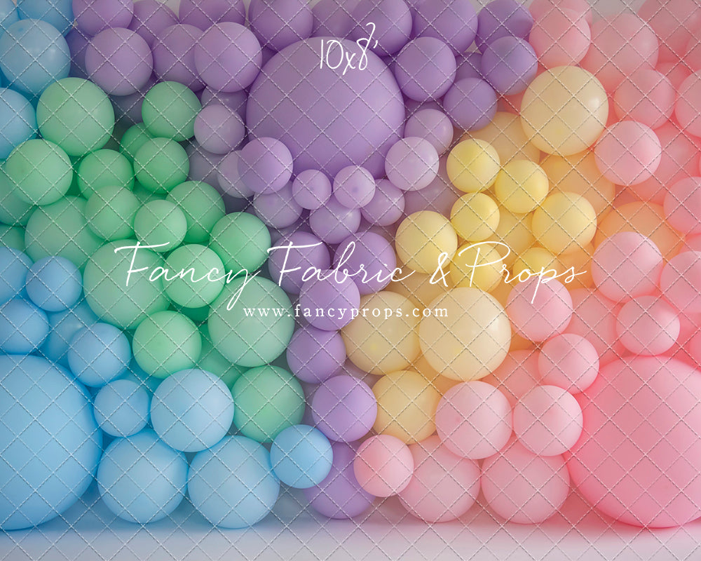 Pastel Rainbow Balloon Wall