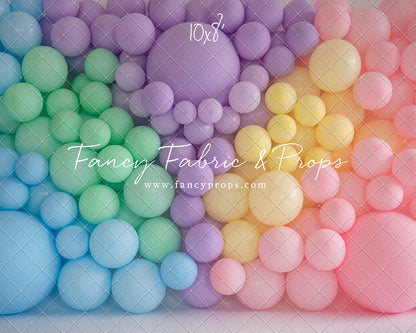 Pastel Rainbow Balloon Wall