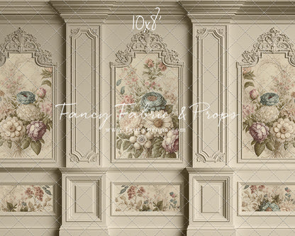 Ivory Floral Victorian Wall - With Sweep Option