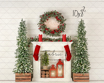 Shiplap Holiday Mantle