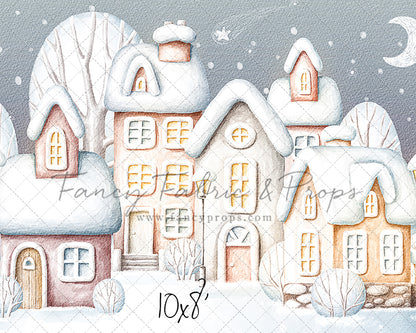 Evening Snowy Village