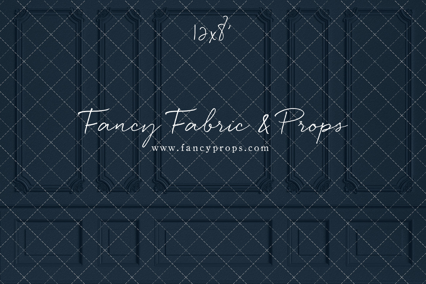 Classic Navy Wainscoting Wall - With Sweep Option