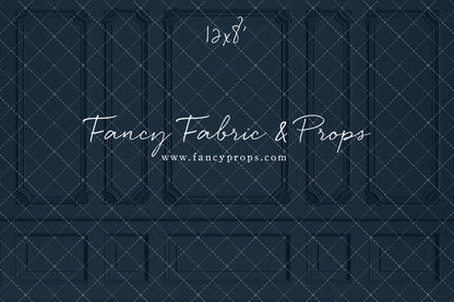 Classic Navy Wainscoting Wall - With Sweep Option