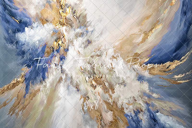 Navy Marble - With Sweep Option