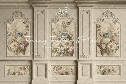 Ivory Floral Victorian Wall - With Sweep Option