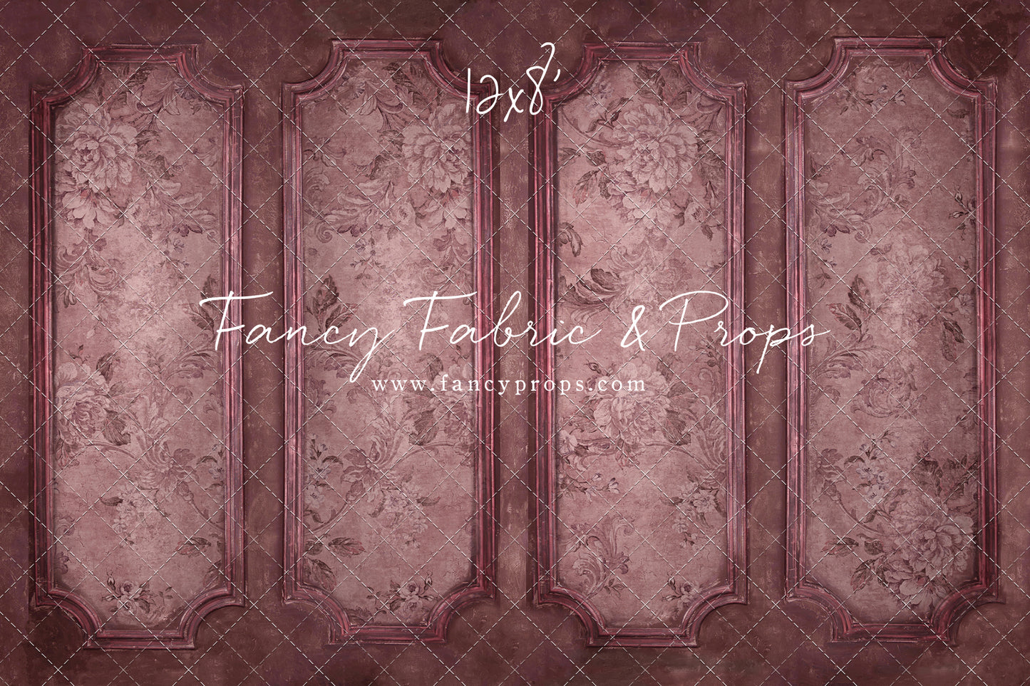 Rose Floral Wainscoting Wall