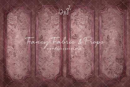 Rose Floral Wainscoting Wall