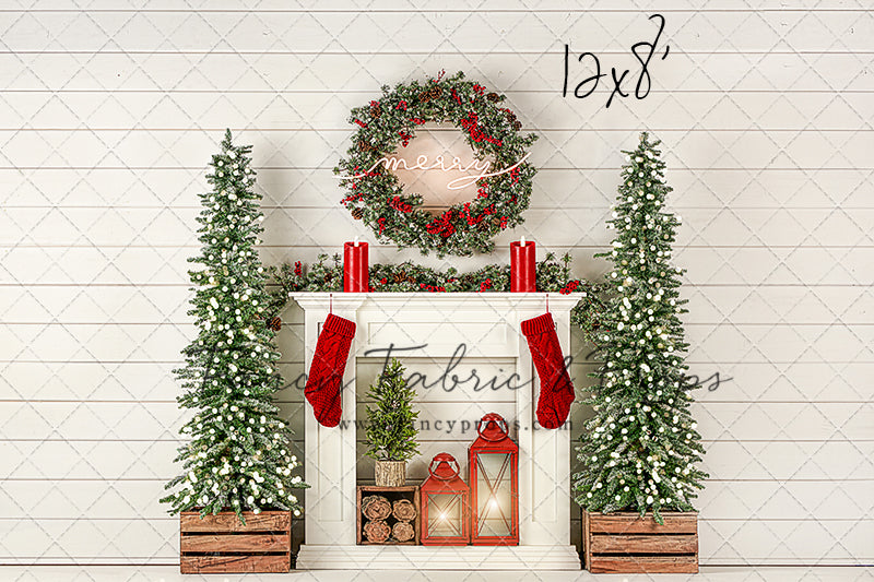 Shiplap Holiday Mantle