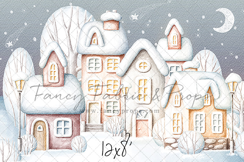 Evening Snowy Village