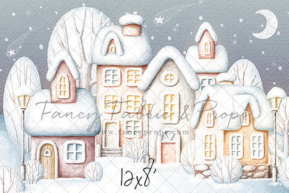 Evening Snowy Village