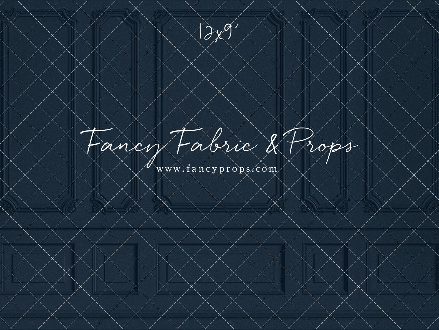 Classic Navy Wainscoting Wall - With Sweep Option