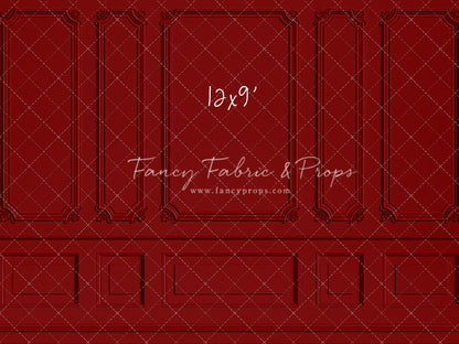 Classic Red Wainscoting Wall - With Sweep Option