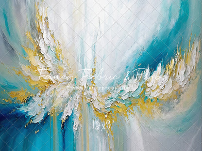 Golden Aquamarine Paint Melt - With Sweep Option