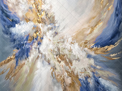 Navy Marble - With Sweep Option