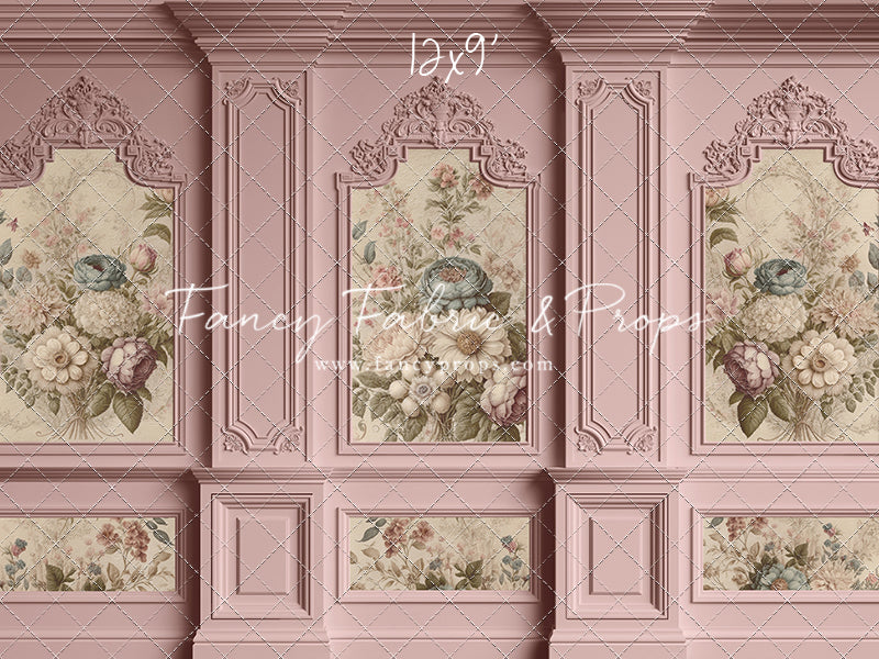 Rose Floral Victorian Wall - With Sweep Option