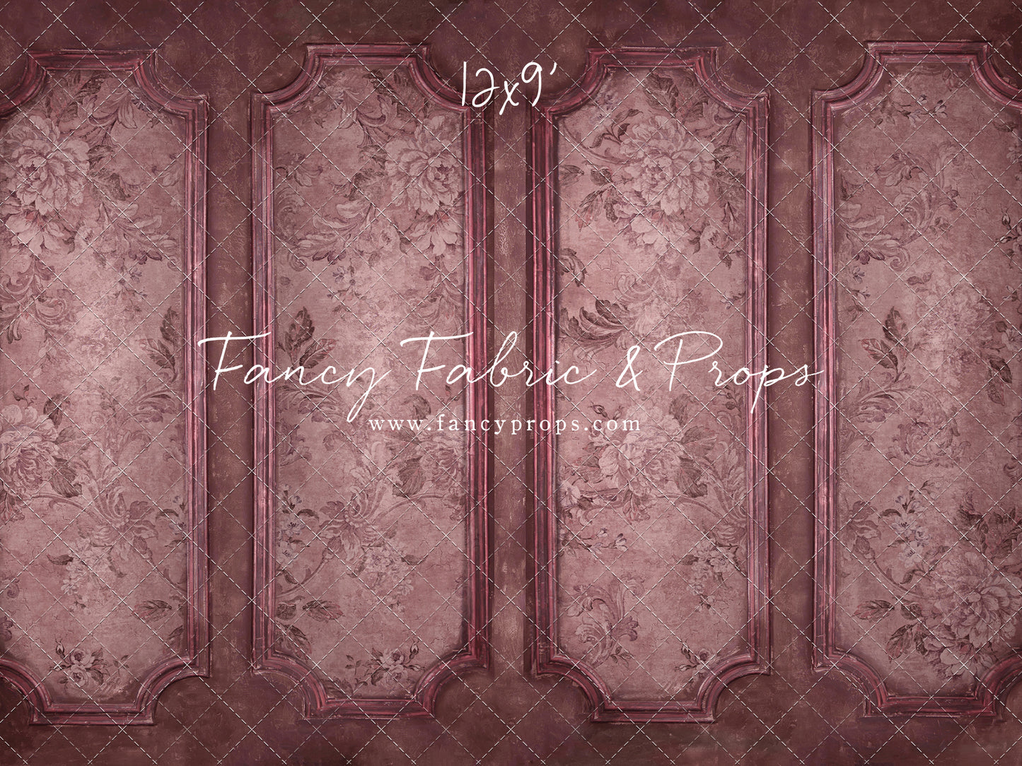 Rose Floral Wainscoting Wall