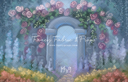 Blushing Rosette Archway