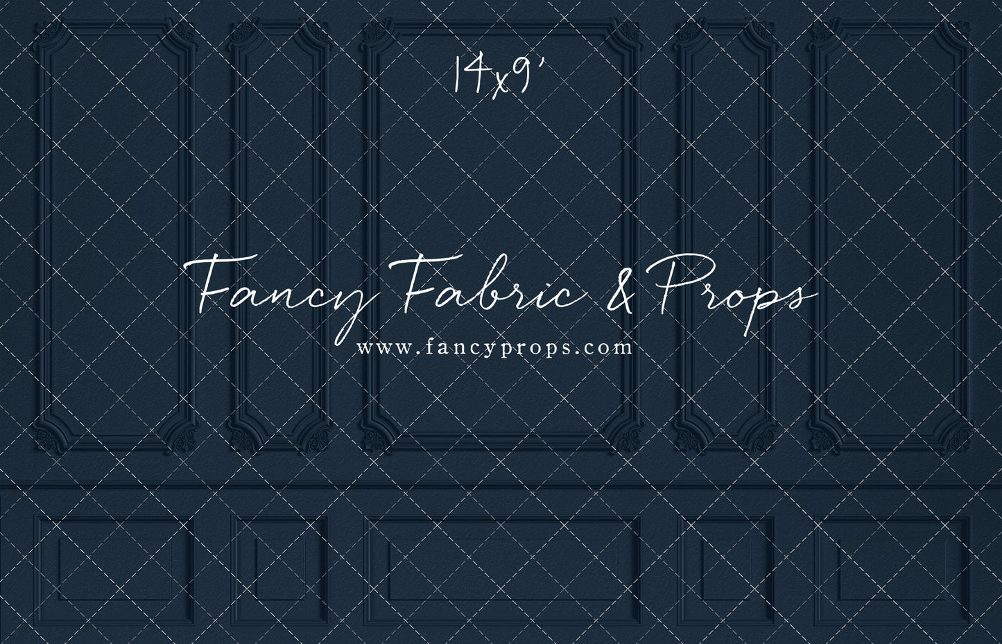 Classic Navy Wainscoting Wall - With Sweep Option