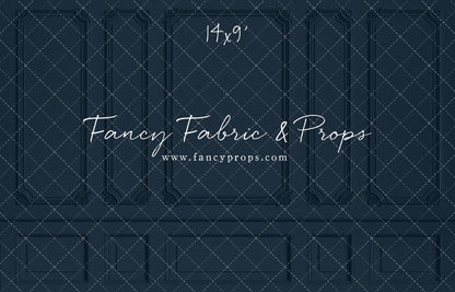 Classic Navy Wainscoting Wall - With Sweep Option