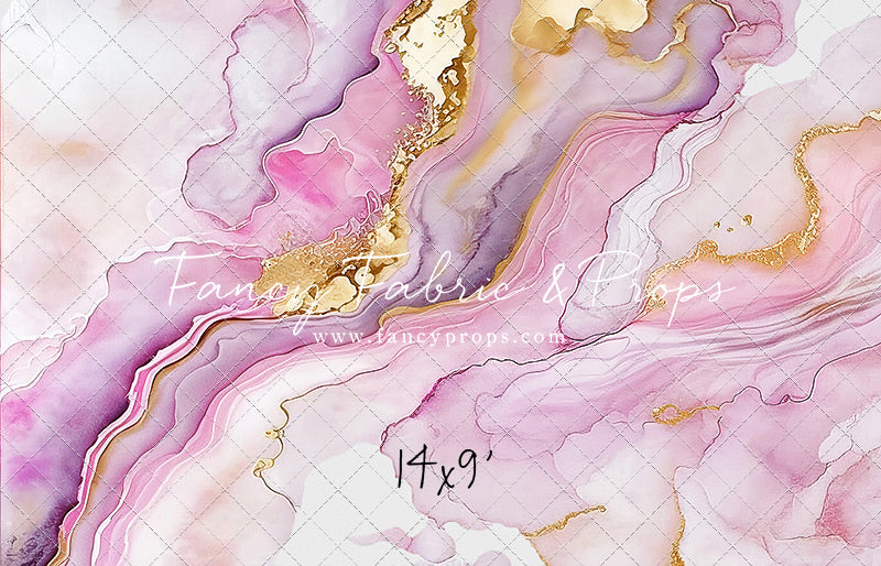 Rose Gold Marble Swirl - With Sweep Option