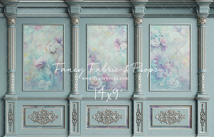 Sky Floral Victorian Wall - With Sweep Option