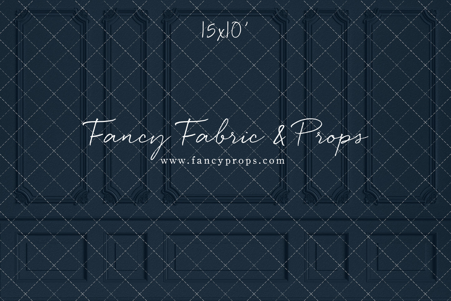 Classic Navy Wainscoting Wall - With Sweep Option