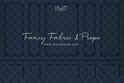 Classic Navy Wainscoting Wall - With Sweep Option