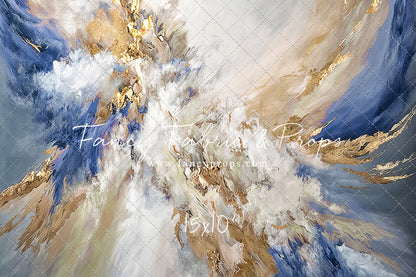 Navy Marble - With Sweep Option