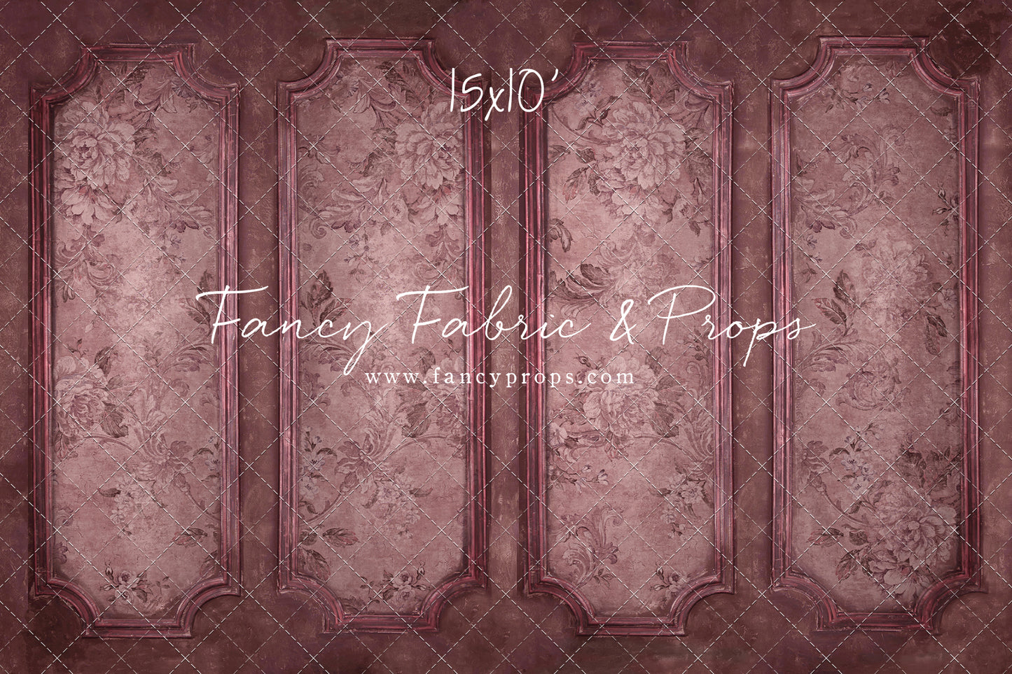 Rose Floral Wainscoting Wall