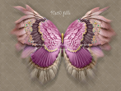 Shimmering Fuchsia Feathers - Petite