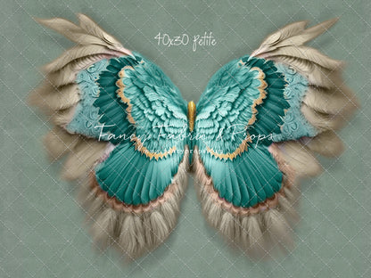 Shimmering Jade Feathers - Petite