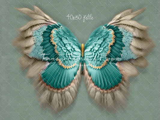 Shimmering Jade Feathers - Petite