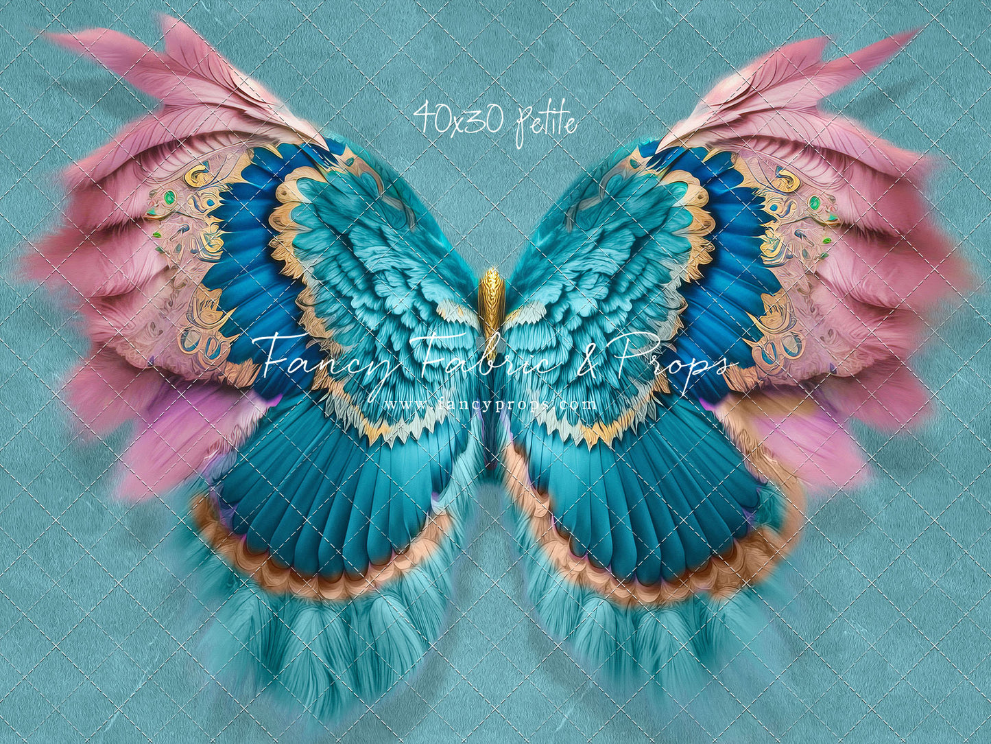 Shimmering Lapis Blue Feathers - Petite