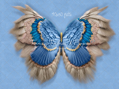 Shimmering Royal Blue Feathers - Petite