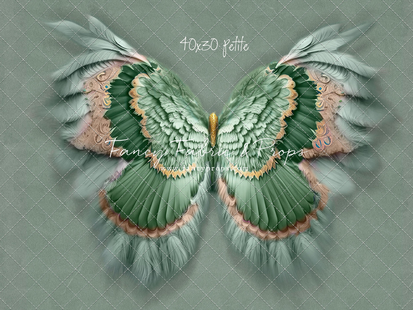 Shimmering Sage Feathers - Petite