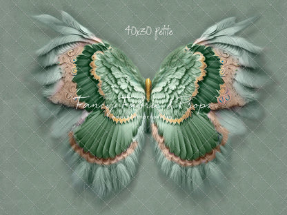 Shimmering Sage Feathers - Petite