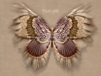 Shimmering Taupe Feathers - Petite