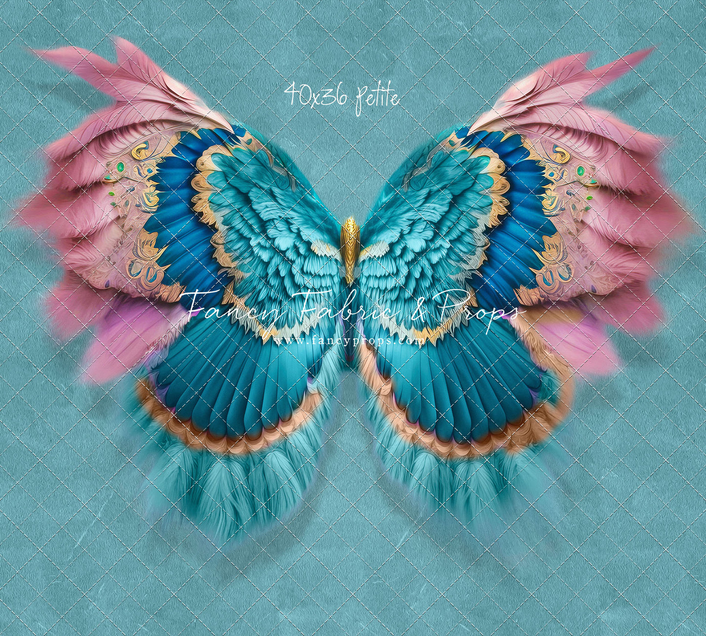 Shimmering Lapis Blue Feathers - Petite