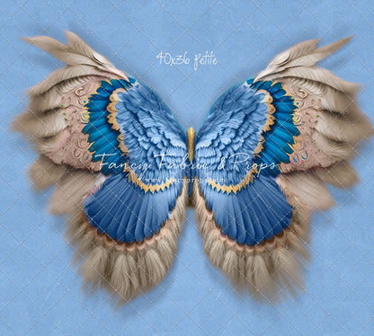 Shimmering Royal Blue Feathers - Petite