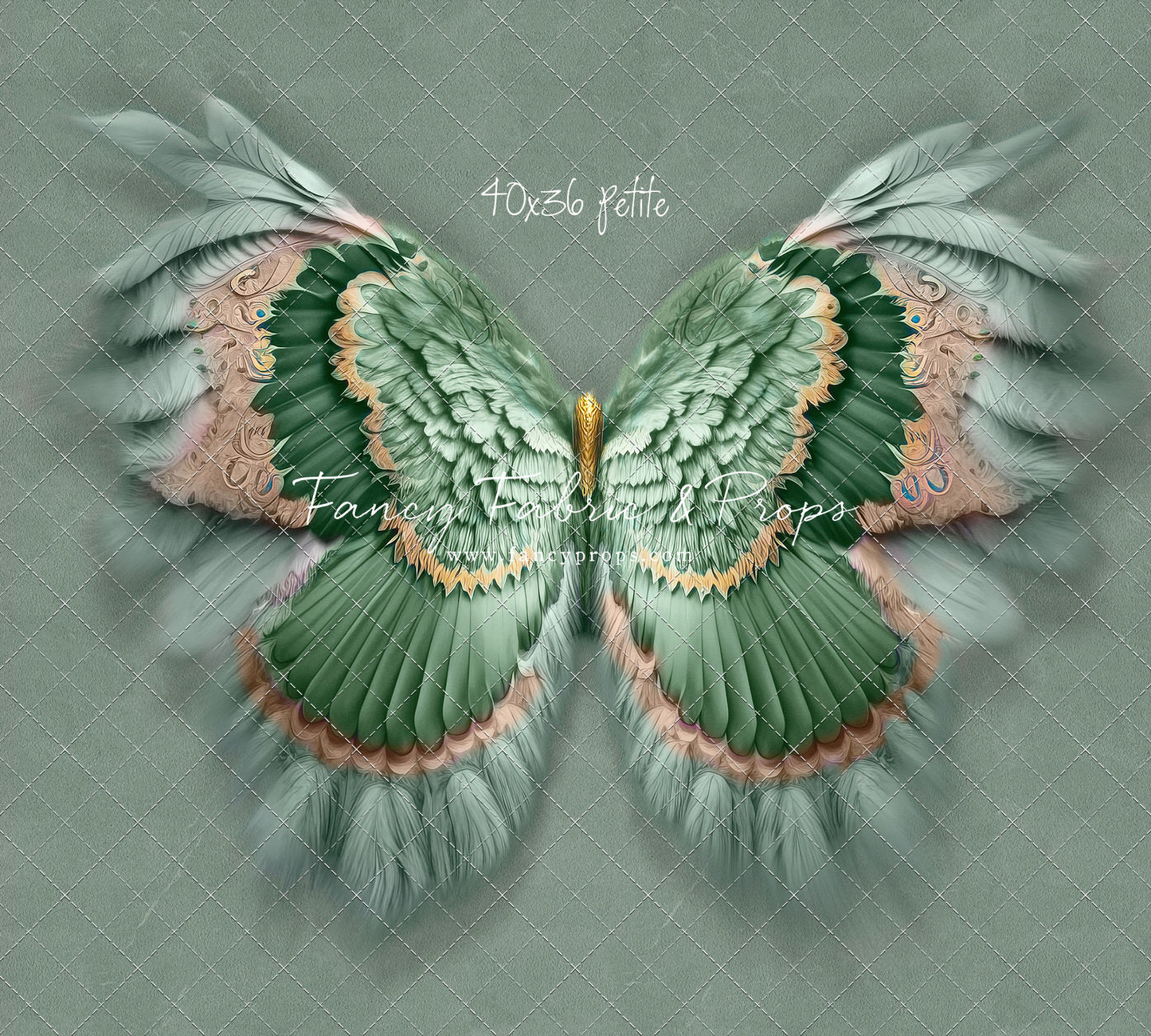 Shimmering Sage Feathers - Petite