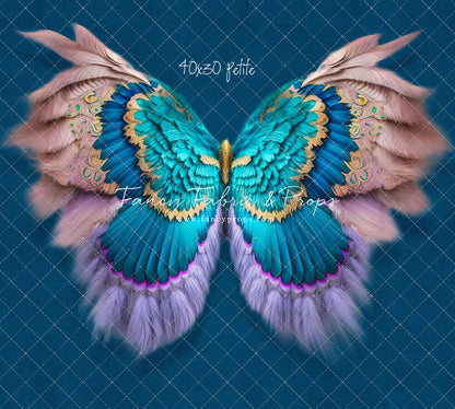 Shimmering Teal Feathers - Petite
