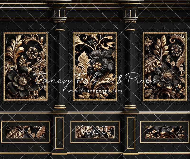 Black & Gold Elegance Wall - With Sweep Option