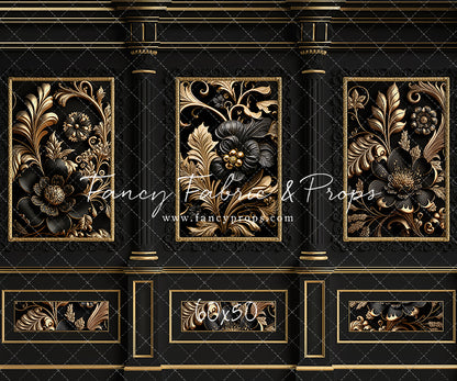 Black & Gold Elegance Wall - With Sweep Option